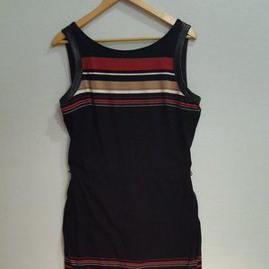 WHBM Black w/strips Sheath dress